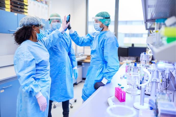 Happy team using Smart Biotech